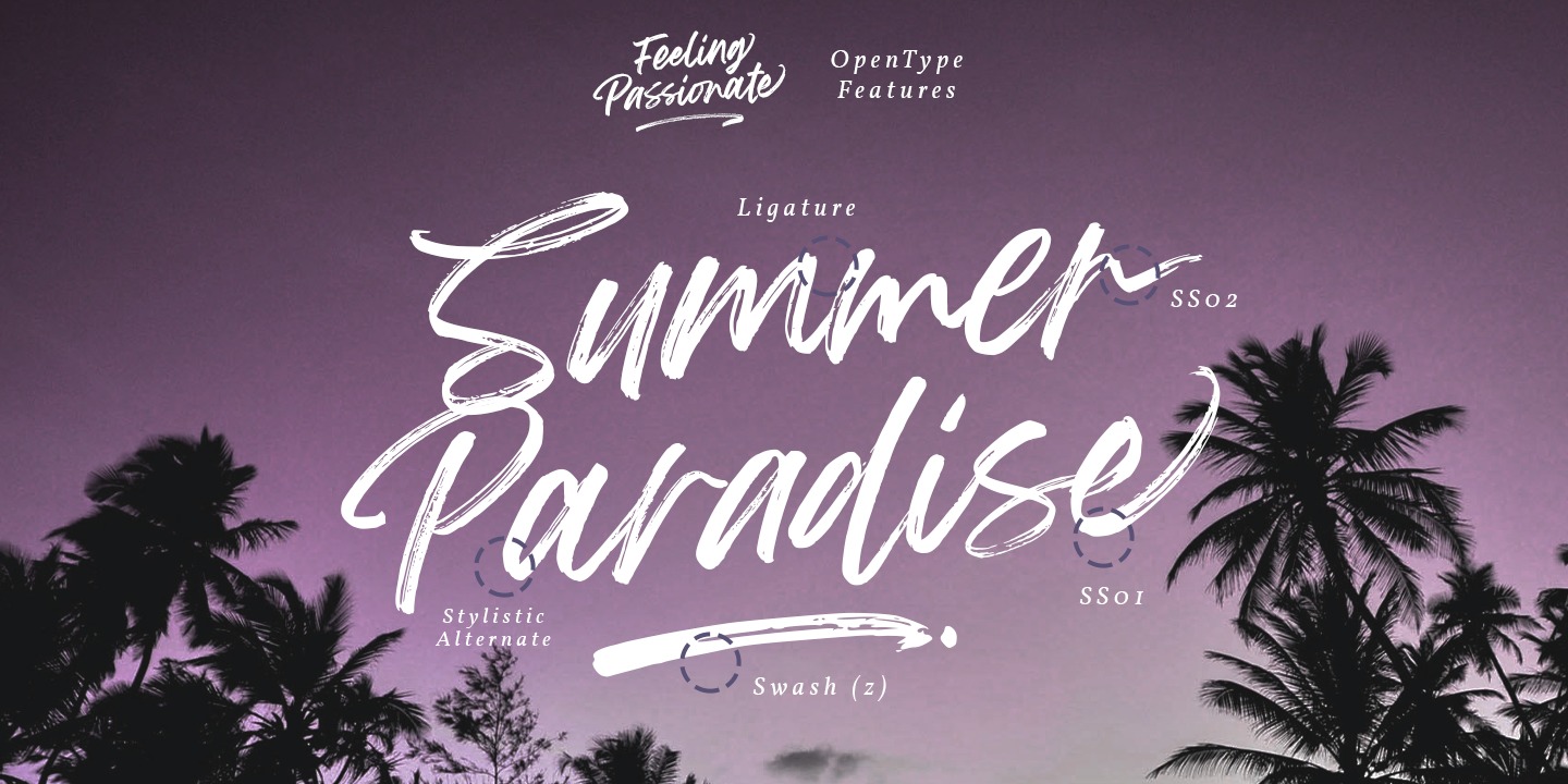 Feeling Passionate Passionate Font preview